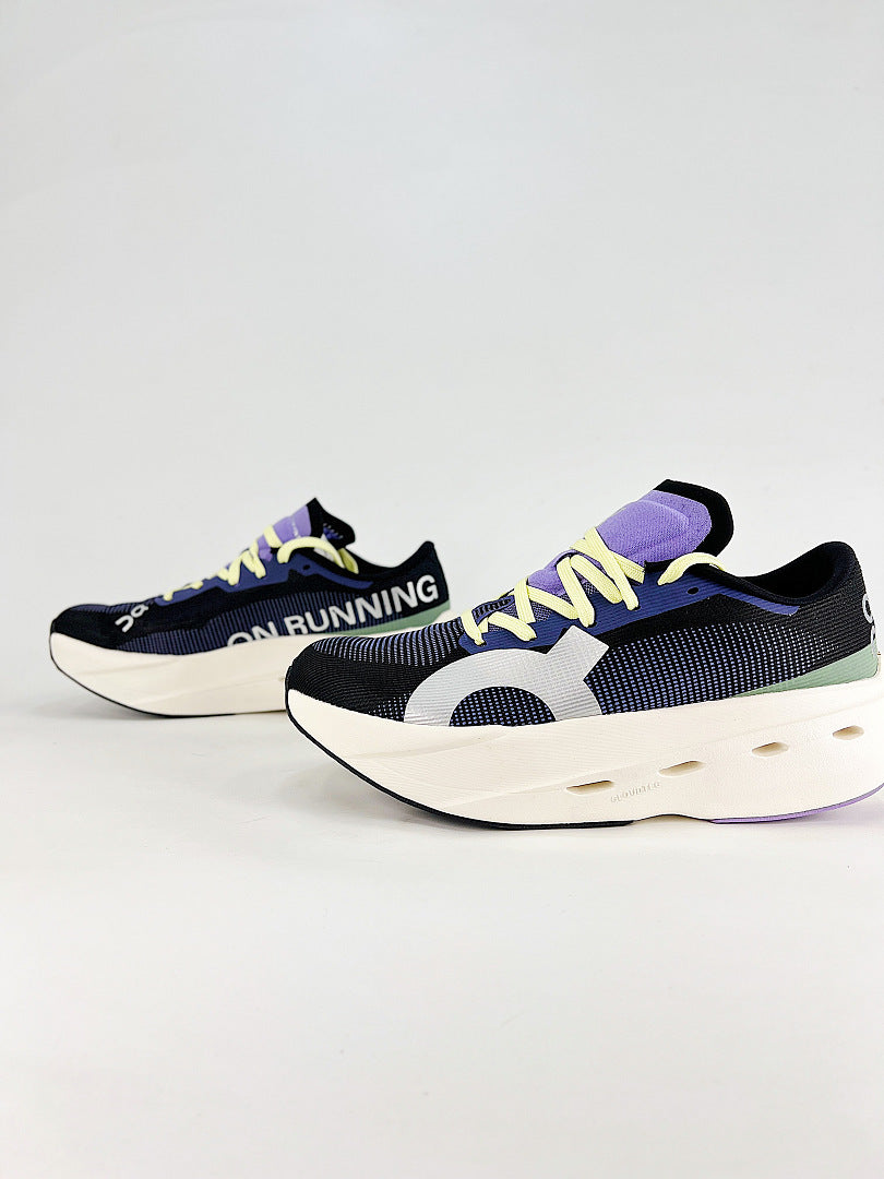 On Cloudboom Volt Black Purple Running Shoes Women Men 3MF30744671