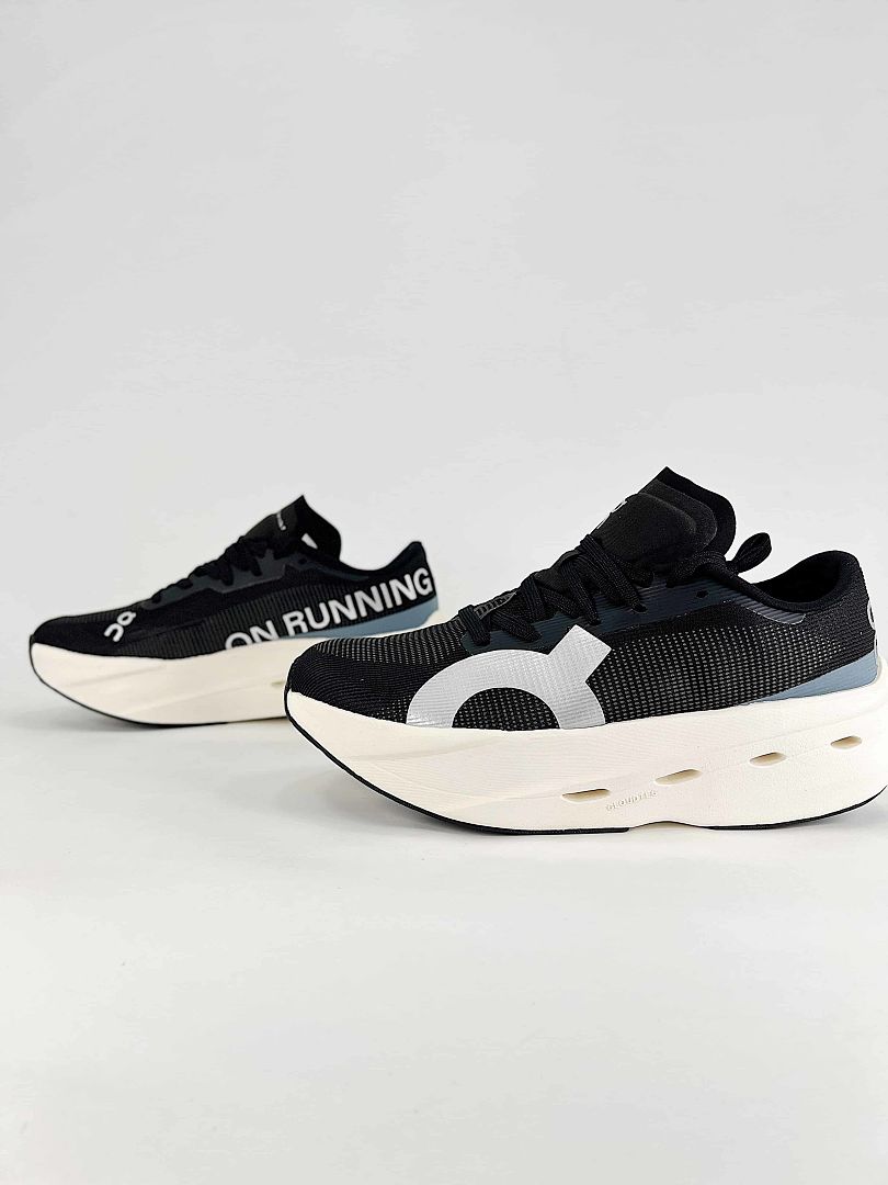 On Cloudboom Volt Black Cream Running Shoes Women Men 3MF30980462