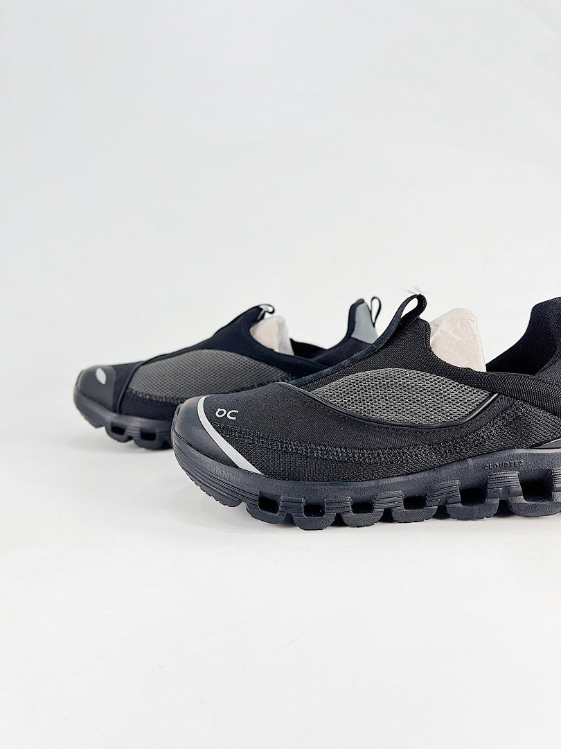 On Cloud Black Grey Slip On Sneakers Women Men Casual Shoes
