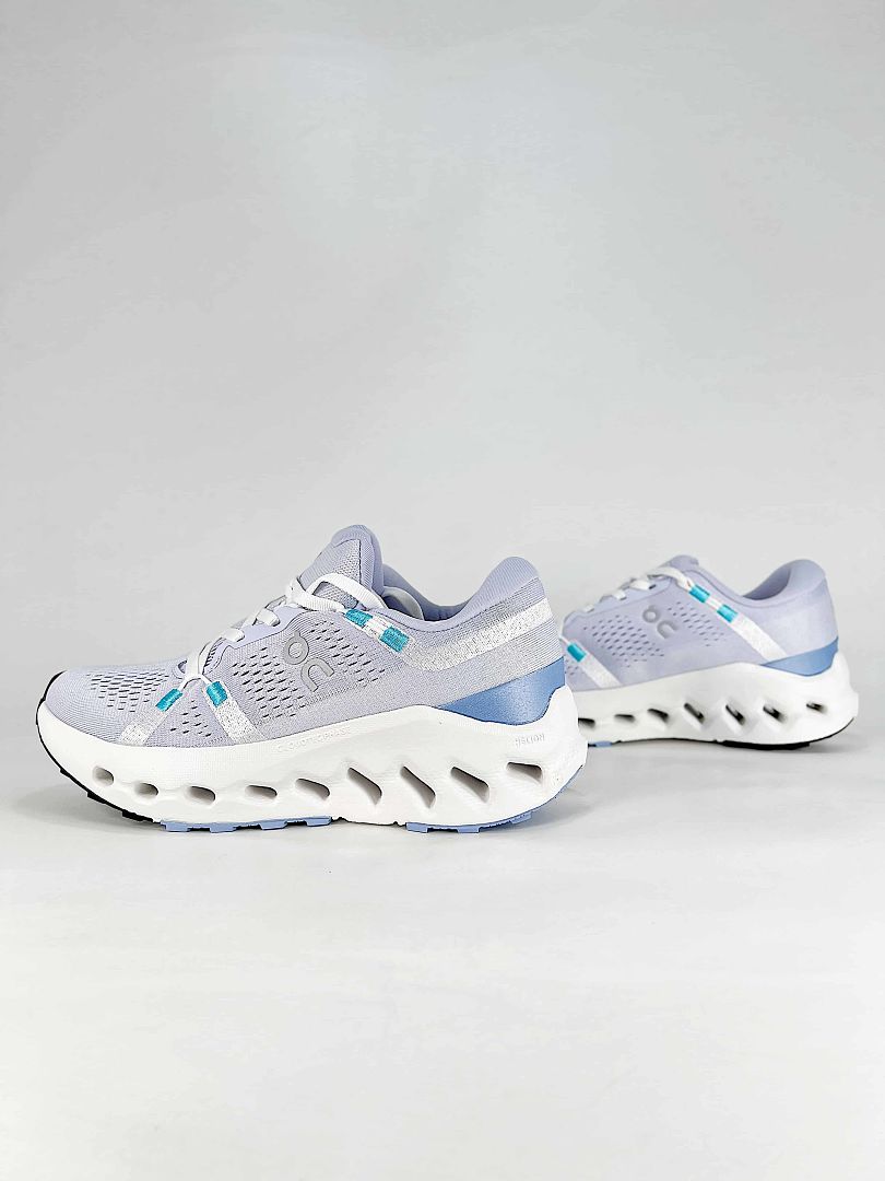 On Cloudtilt Light Grey Teal White Lifestyle Sneakers