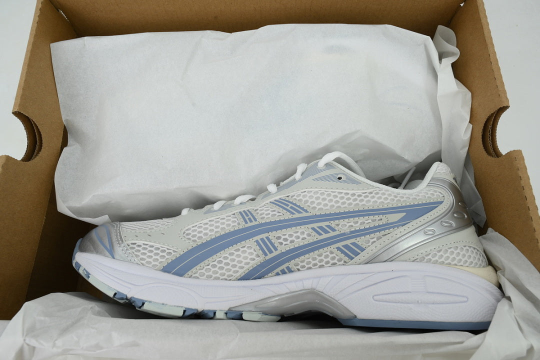 ASICS GEL-KAYANO 14 White Light Navy Women's Men's Y2K Retro Sneakers | 1203A537-115