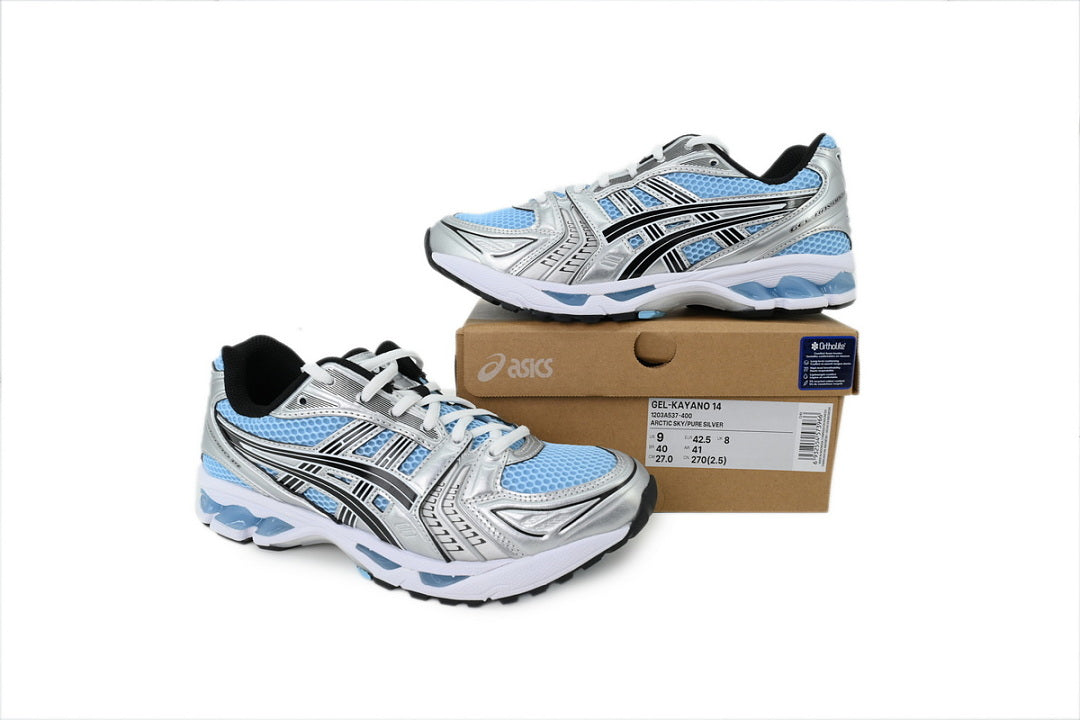 ASICS GEL-KAYANO 14 Arctic Sky Pure Silver Women's Men's Y2K Retro Sneakers | 1203A537-400