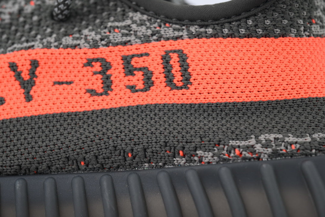 Adidas Yeezy Boost 350 V2 Grey Orange Sneakers