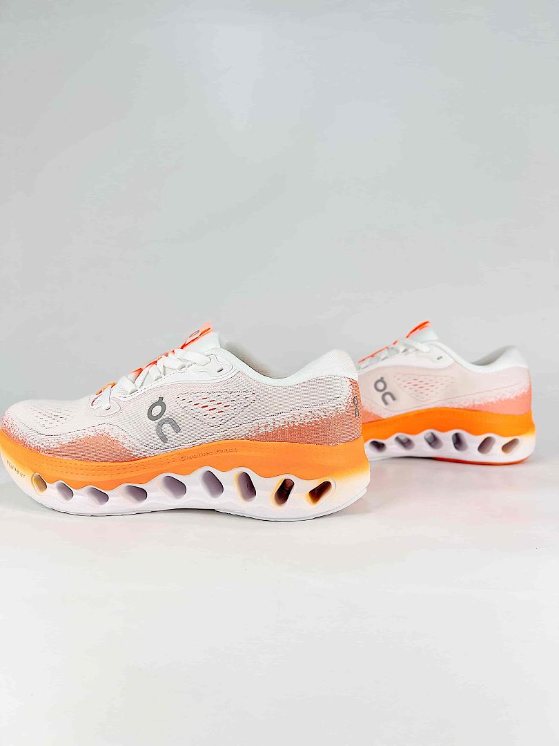 On Cloudtilt White Bright Orange Chunky Low Top Casual Sneakers