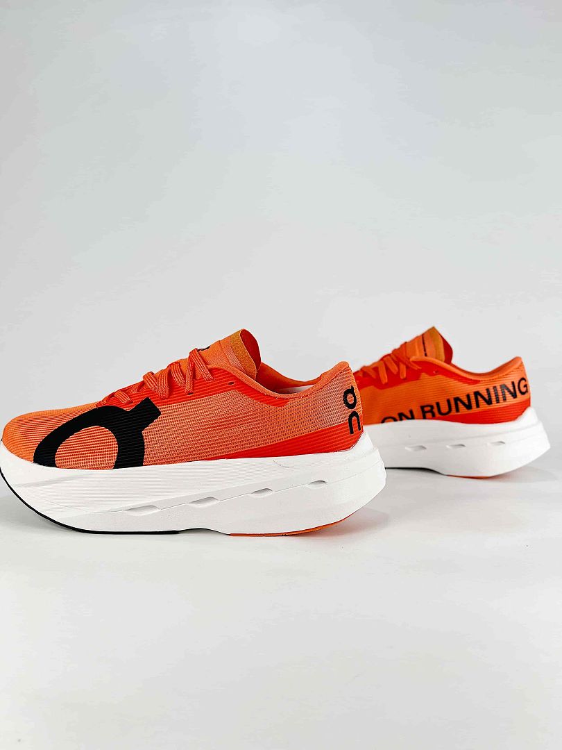 On Cloudboom Volt Orange Black Running Sneakers Women Men 3MF30984553