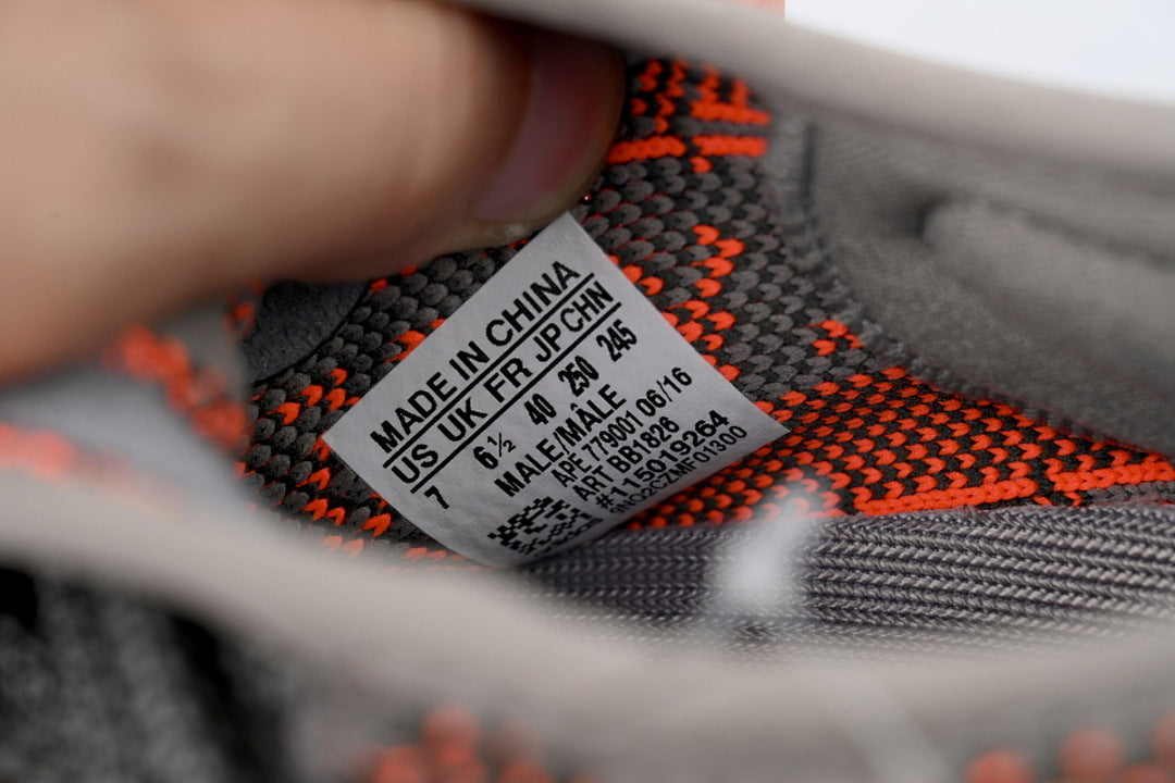 Adidas Yeezy Boost 350 V2 Beluga BB1826 Grey Orange Low Top Sneakers