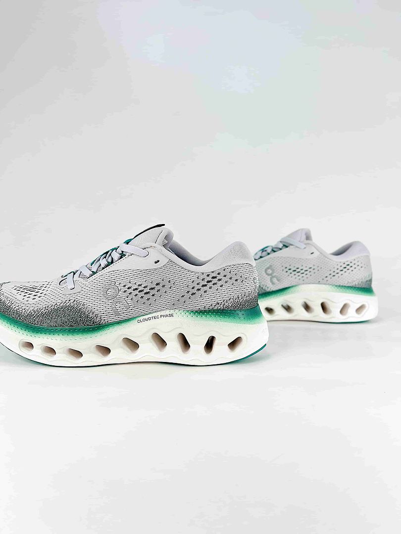 On White Black Teal Low Top Lifestyle Sneakers