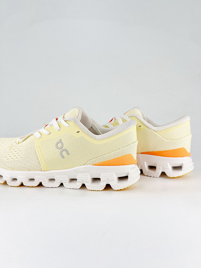 On Cloud X 4 Pale Yellow & Orange Sneakers | Women's & Men's Style | 3WE30073560