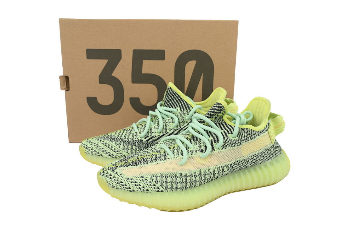adidas Yeezy Boost 350 V2 Yeezreel Reflective FX4130 – Women's Men's Neon Green Sneakers