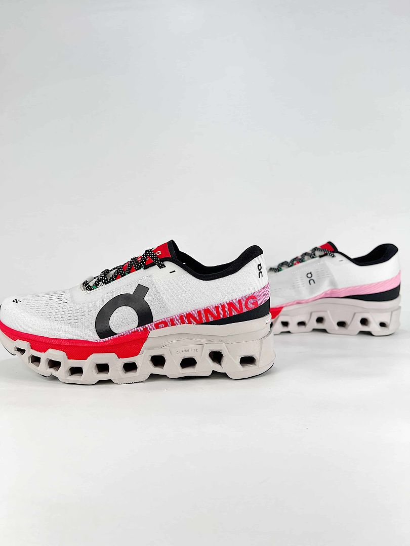 On Cloudmonster 2 White Red Black Sneakers 3WE10113193