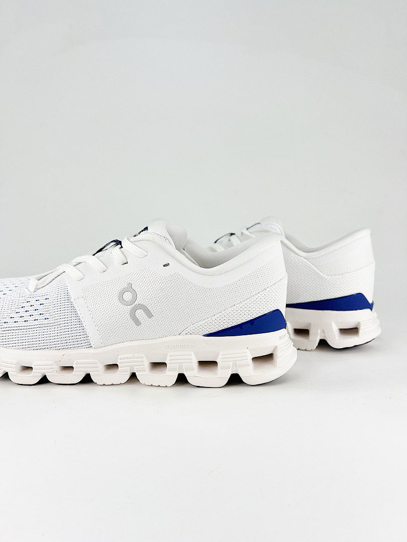 On Cloud X 4 White & Blue Sneakers | Women's & Men's Style | 3WE30073559