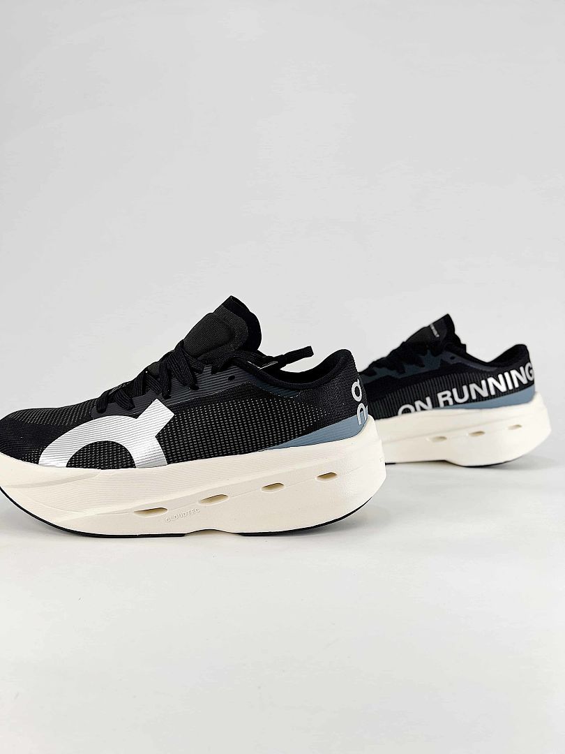 On Cloudboom Volt Black Cream Running Shoes Women Men 3MF30980462