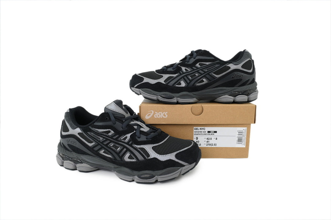 ASICS GEL-NYC Graphite Grey Black Women's Men's Retro Streetwear Sneakers | 1201A789-020