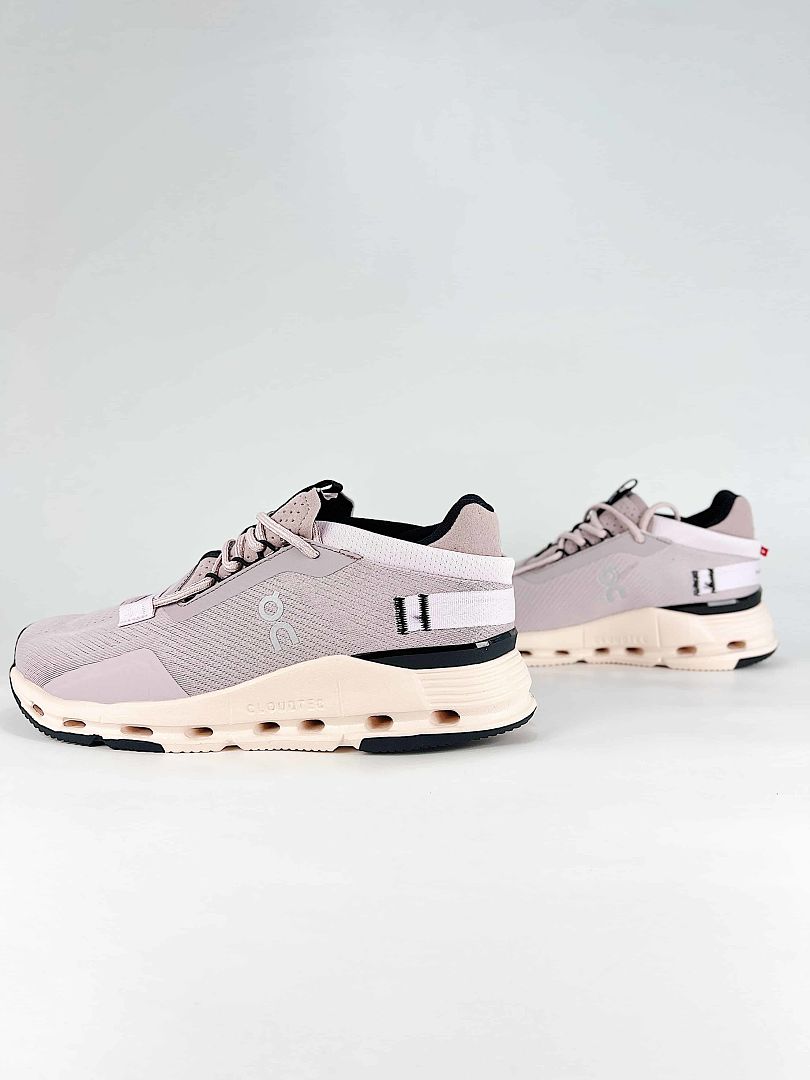 On Cloudnova 2 Blush Pink Grey Lifestyle Sneakers 3WE30221238