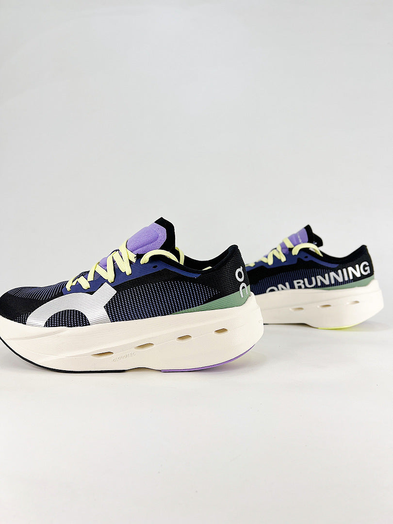 On Cloudboom Volt Black Purple Running Shoes Women Men 3MF30744671