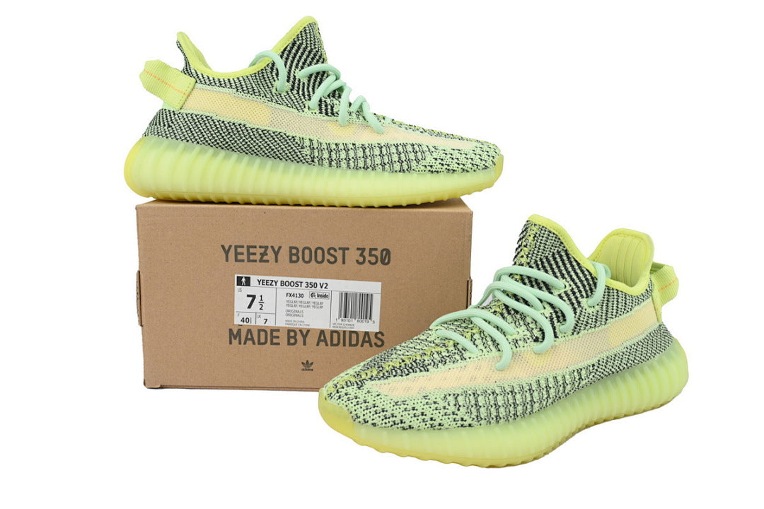 adidas Yeezy Boost 350 V2 Yeezreel Reflective FX4130 – Women's Men's Neon Green Sneakers