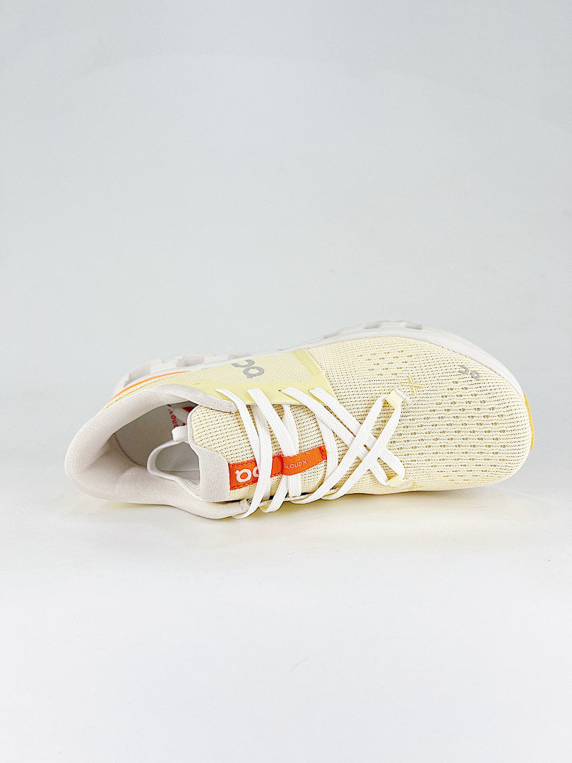 On Cloud X 4 Pale Yellow & Orange Sneakers | Women's & Men's Style | 3WE30073560
