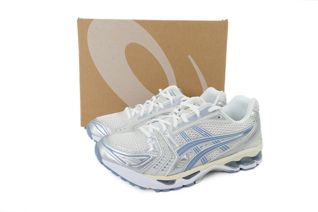 ASICS GEL-KAYANO 14 White Light Navy Women's Men's Y2K Retro Sneakers | 1203A537-115