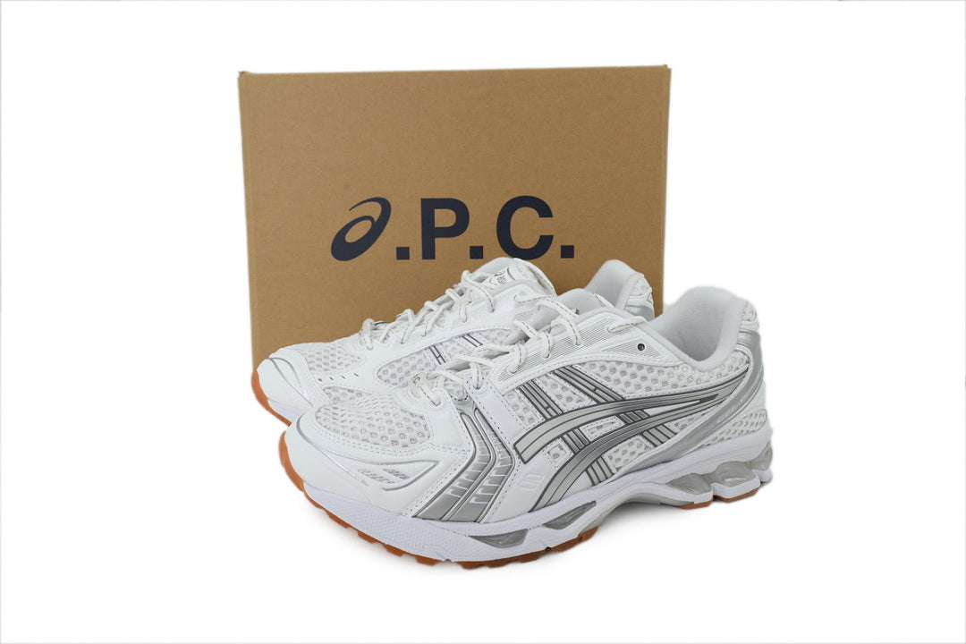 A.P.C. x ASICS GEL-KAYANO 14 White Pure Silver Women's Men's Retro Sneakers | 1203A727-100