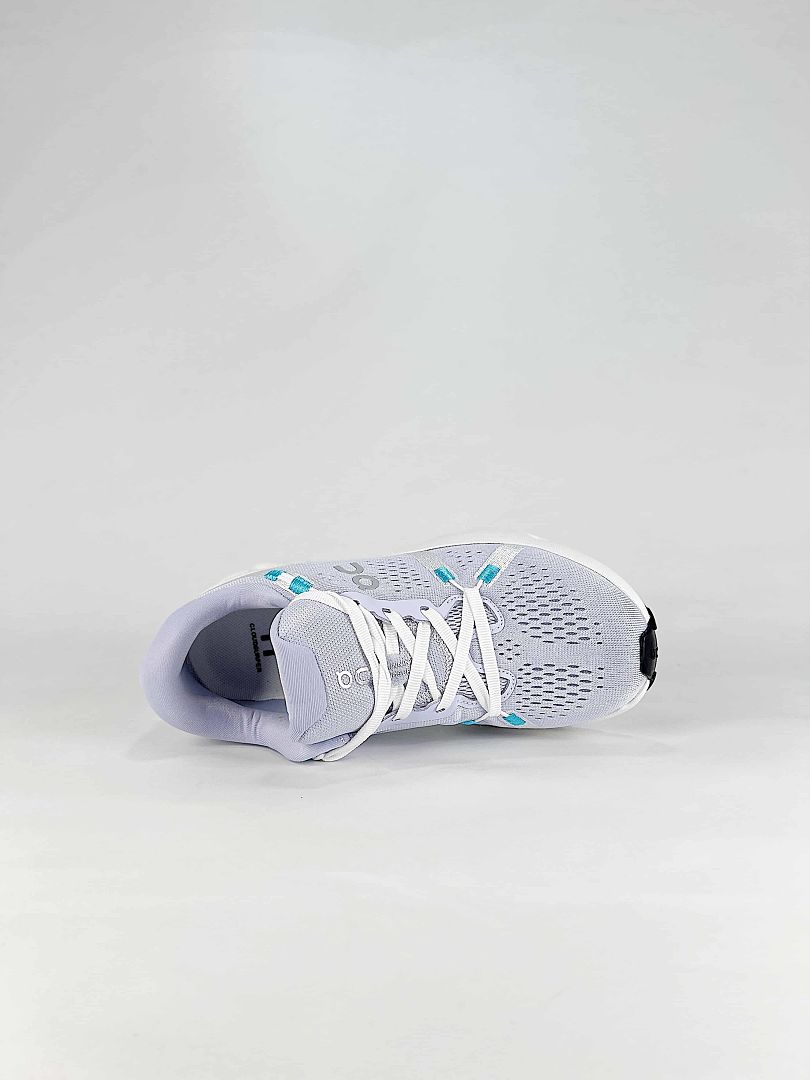 On Cloudtilt Light Grey Teal White Lifestyle Sneakers