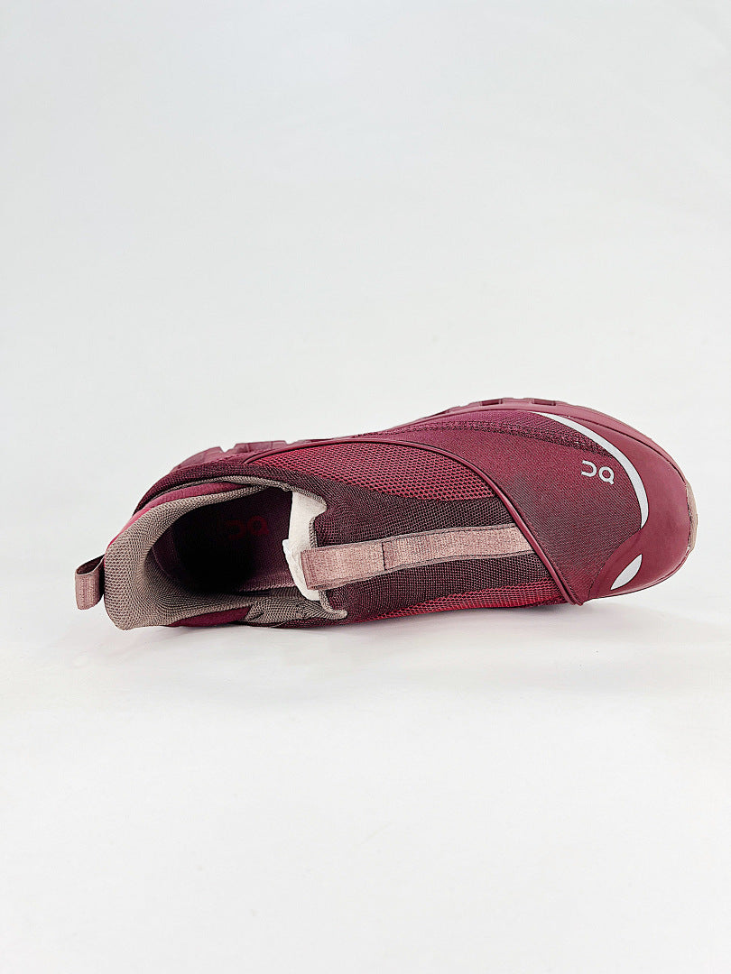 On Cloud Burgundy Slip On Sneakers Women Men Casual Shoes