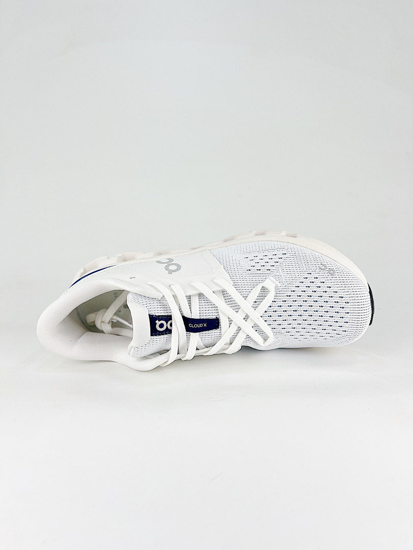 On Cloud X 4 White & Blue Sneakers | Women's & Men's Style | 3WE30073559