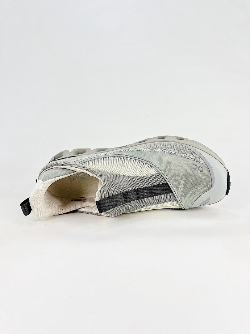 On Cloud Light Grey Cream Slip On Sneakers Women Men Casual Shoes
