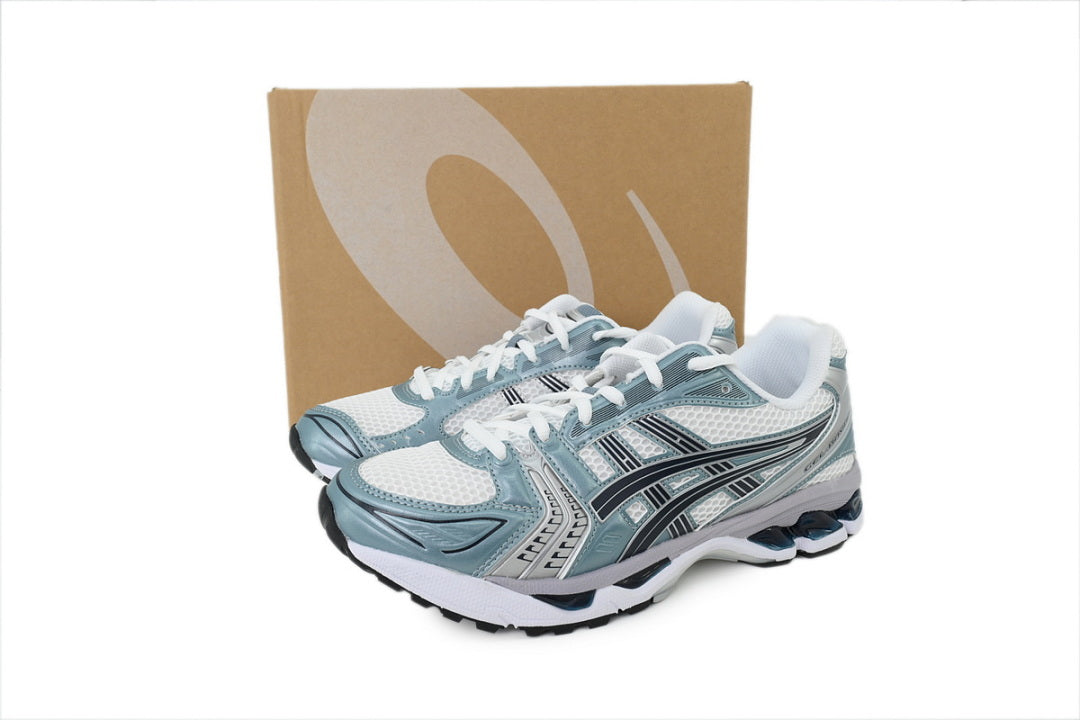 ASICS GEL-KAYANO 14 White Fjord Grey Women's Men's Y2K Retro Sneakers | 1203A537-106