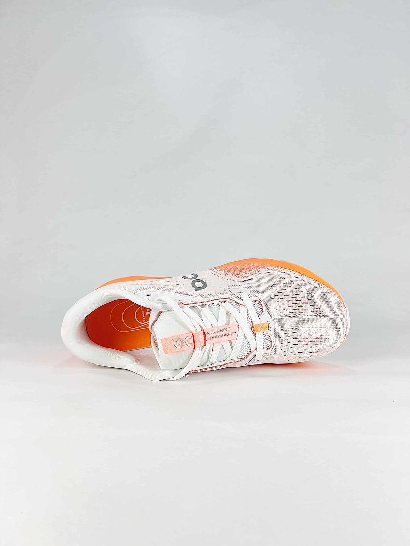 On Cloudtilt White Bright Orange Chunky Low Top Casual Sneakers