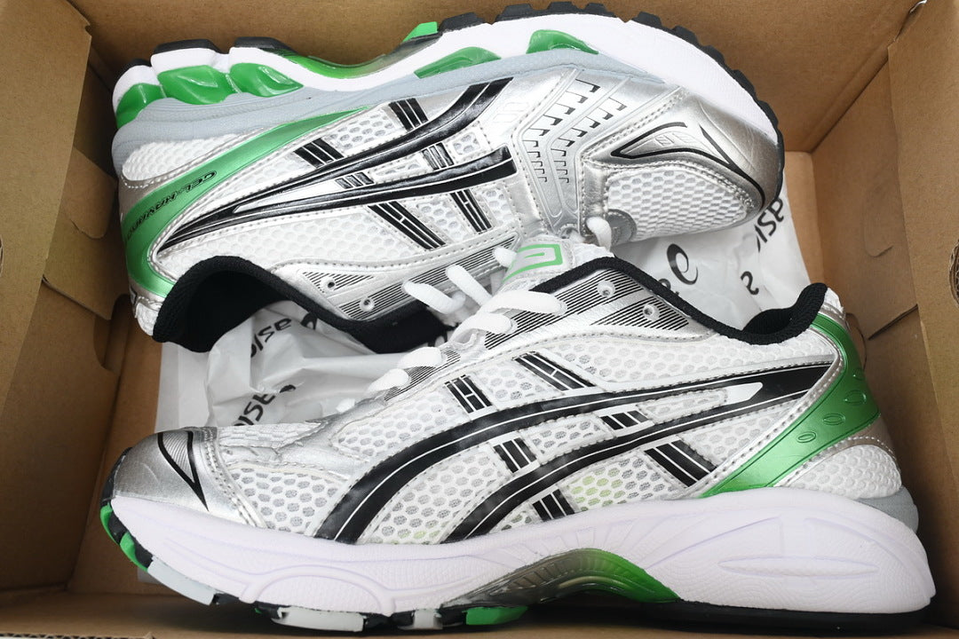 ASICS GEL-KAYANO 14 White Malachite Green 1201A019-110 | Women's Men's Y2K Retro Sneakers