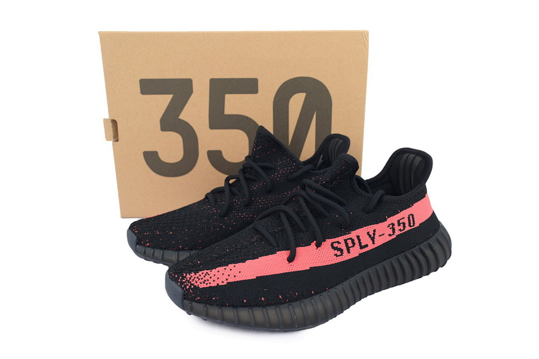 Adidas Yeezy Boost 350 V2 Core Black Red Sneakers BY9612
