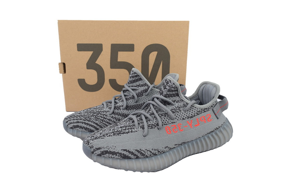 adidas Yeezy Boost 350 V2 Beluga 2 0 Grey Bold Orange AH2203 Sneakers Women Men