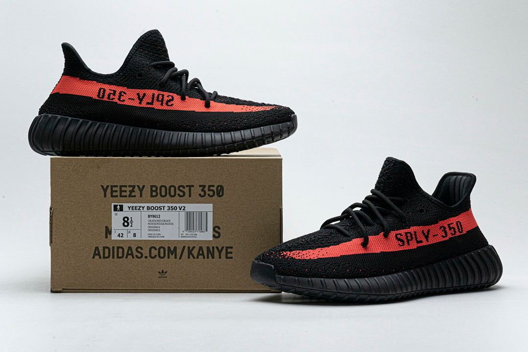 adidas Yeezy Boost 350 V2 "Core Black/Red" BY9612 | Women's Men's Sneakers