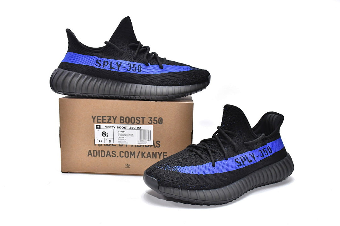 adidas Yeezy Boost 350 V2 Black Blue GY7164 Women's Men's SPLY-350 Streetwear Sneakers