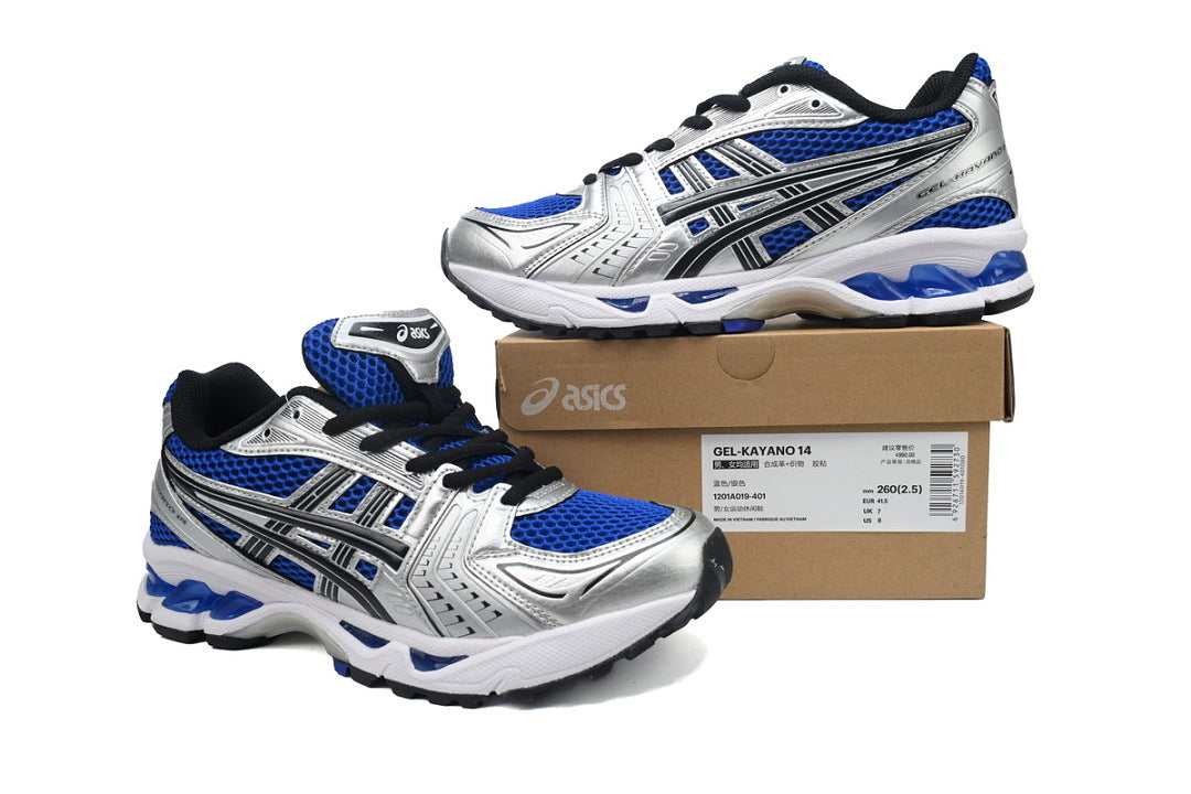 ASICS GEL-KAYANO 14 'Monaco Blue Silver' Women's Men's Y2K Retro Sneakers | 1201A019-401