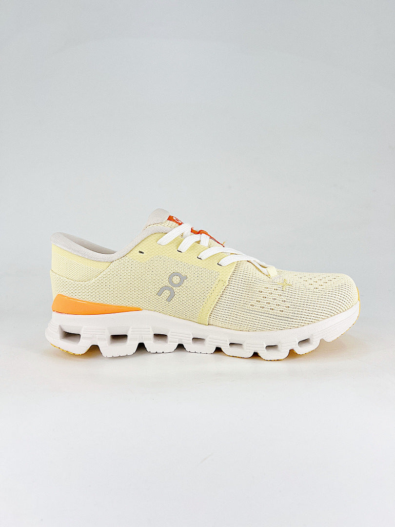 On Cloud X 4 Pale Yellow & Orange Sneakers | Women's & Men's Style | 3WE30073560