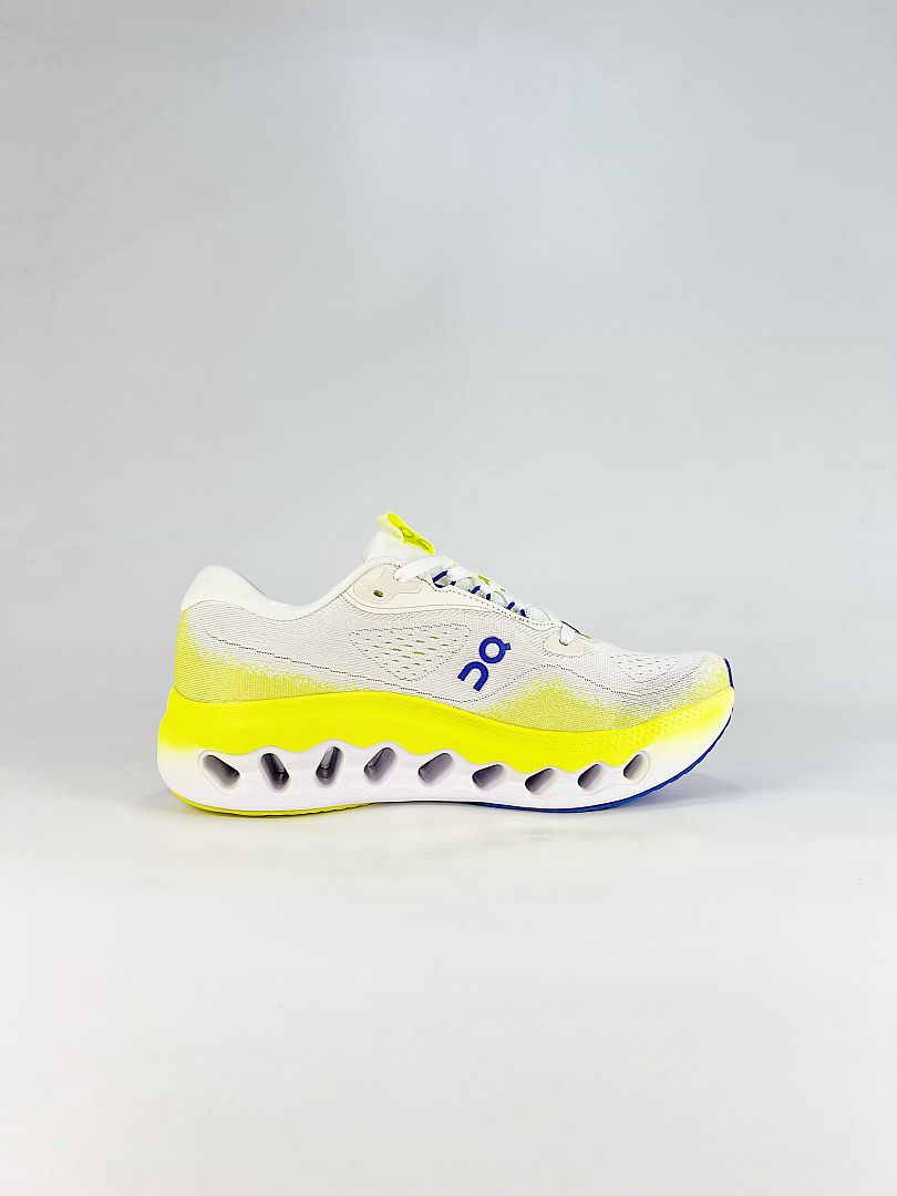 On Cloudsurfer White Neon Yellow Blue Running Style Sneakers