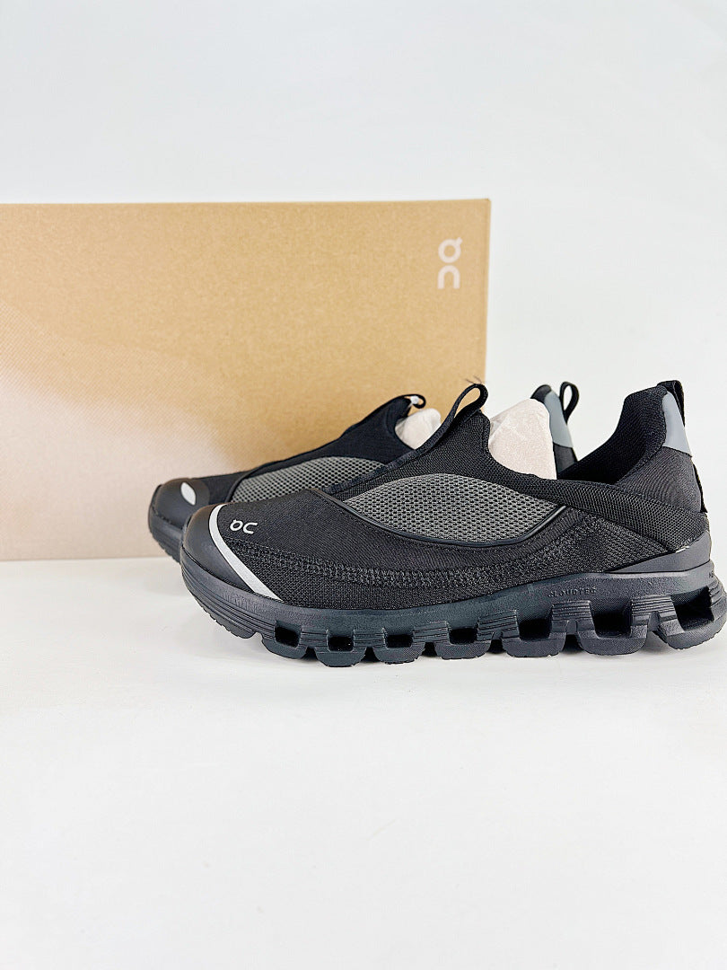 On Cloud Black Grey Slip On Sneakers Women Men Casual Shoes