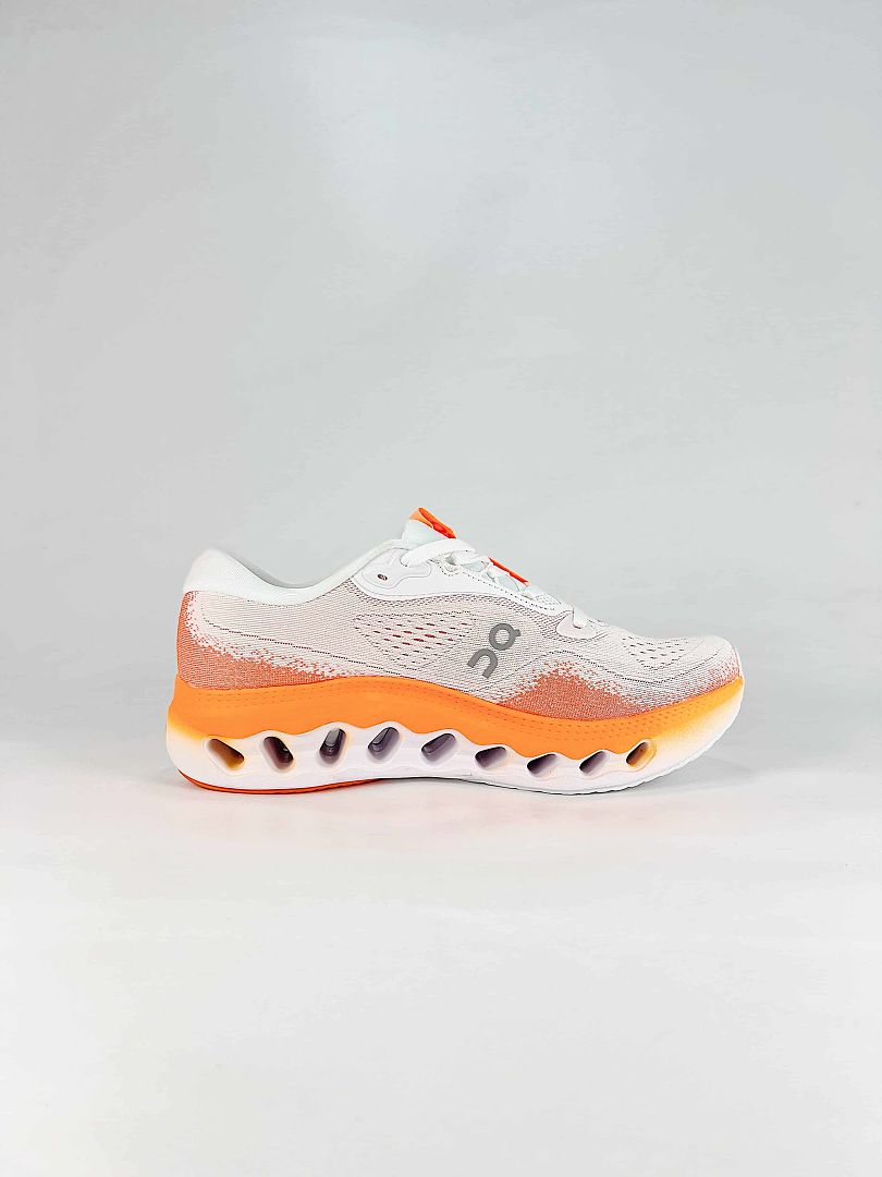 On Cloudtilt White Bright Orange Chunky Low Top Casual Sneakers