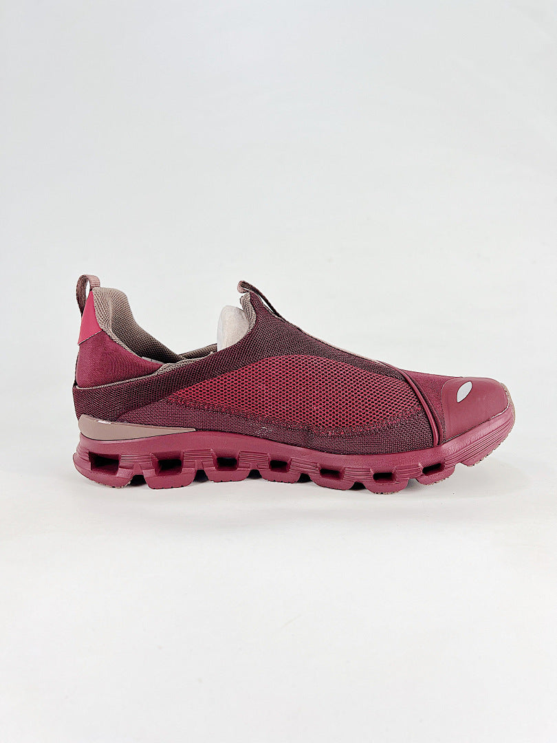 On Cloud Burgundy Slip On Sneakers Women Men Casual Shoes