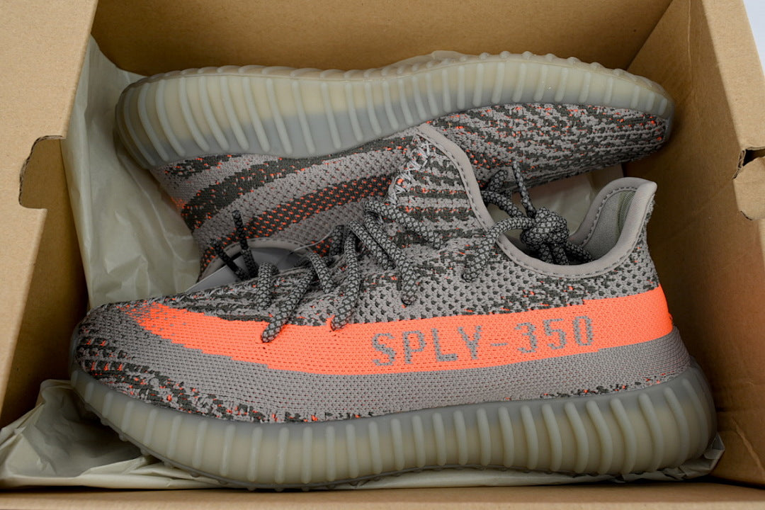 Adidas Yeezy Boost 350 V2 Beluga BB1826 Grey Orange Low Top Sneakers