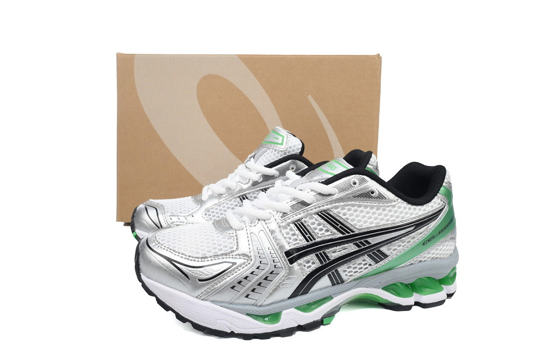 ASICS GEL-KAYANO 14 White Malachite Green 1201A019-110 | Women's Men's Y2K Retro Sneakers