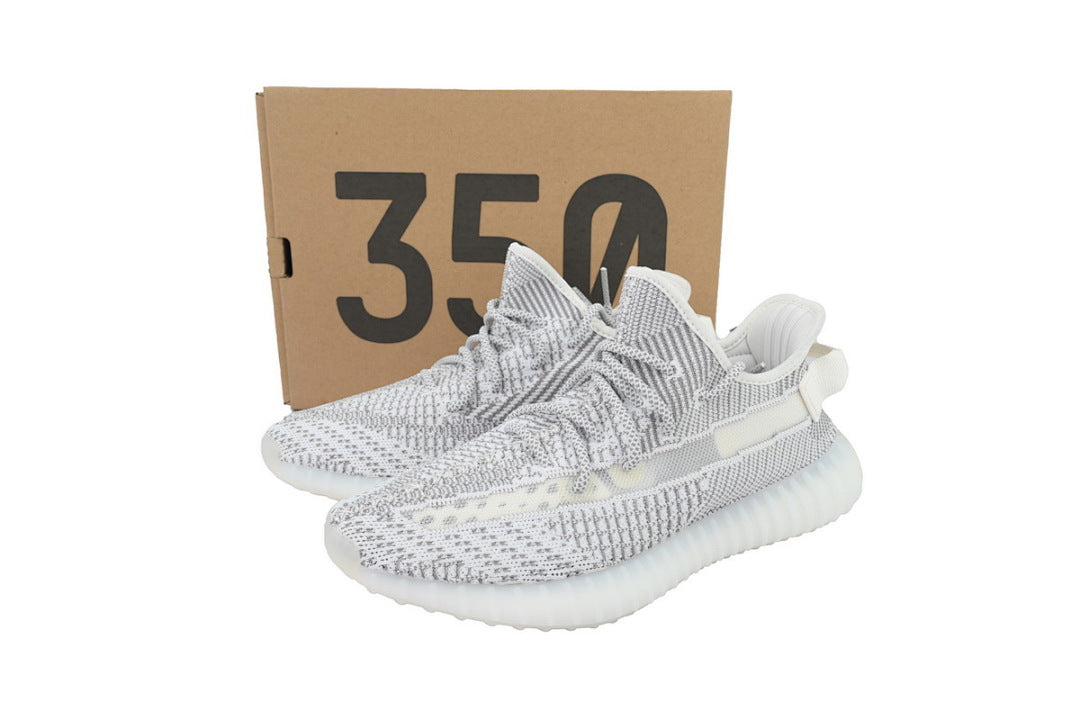 Adidas Yeezy Boost 350 V2 Static White Grey Low Top Sneakers EF2905