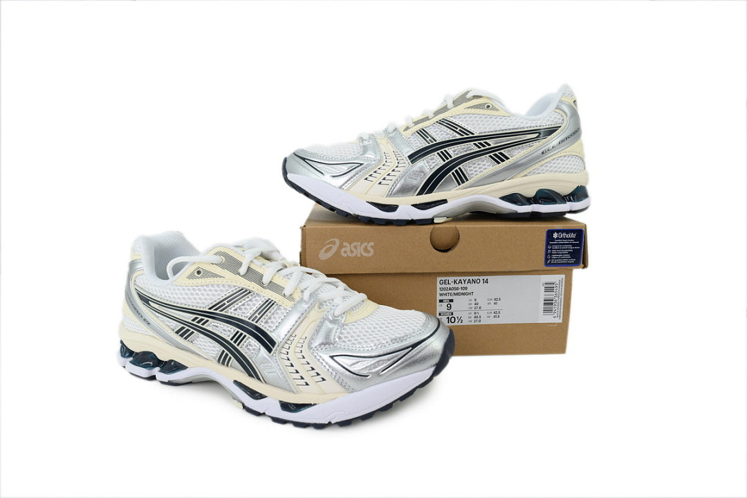 ASICS GEL-KAYANO 14 White Midnight Women's Sneakers | Men's Styling | Y2K Retro 1202A056-109