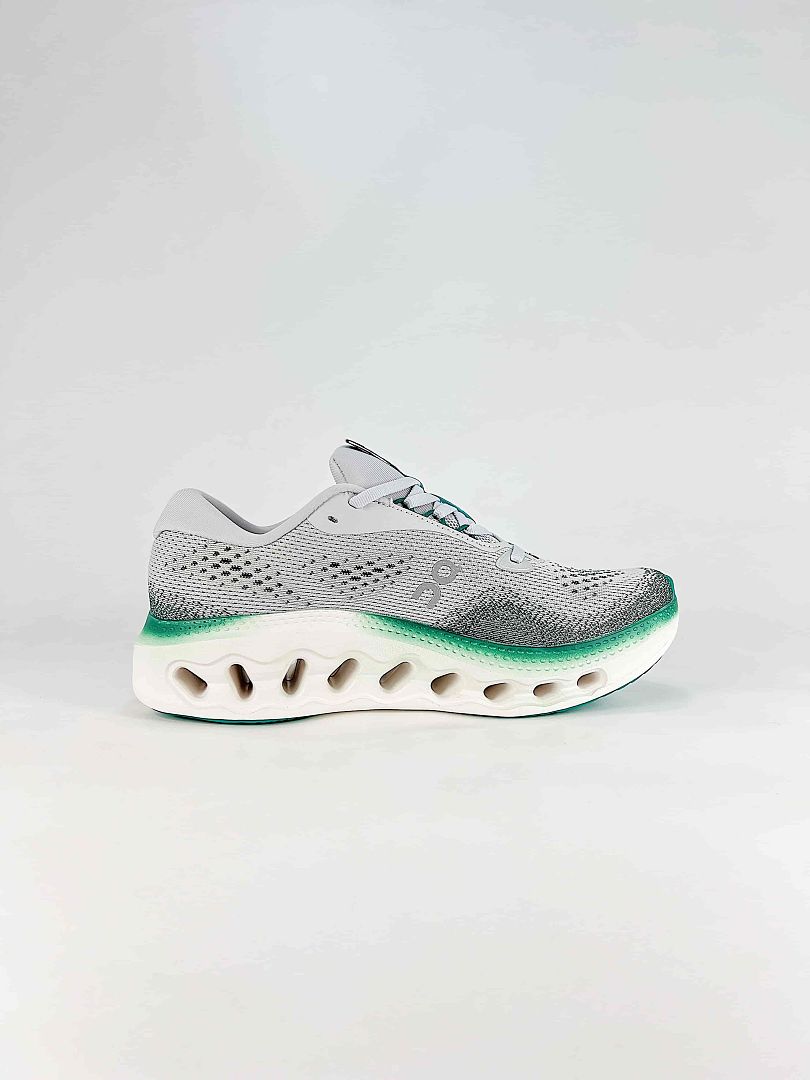 On White Black Teal Low Top Lifestyle Sneakers