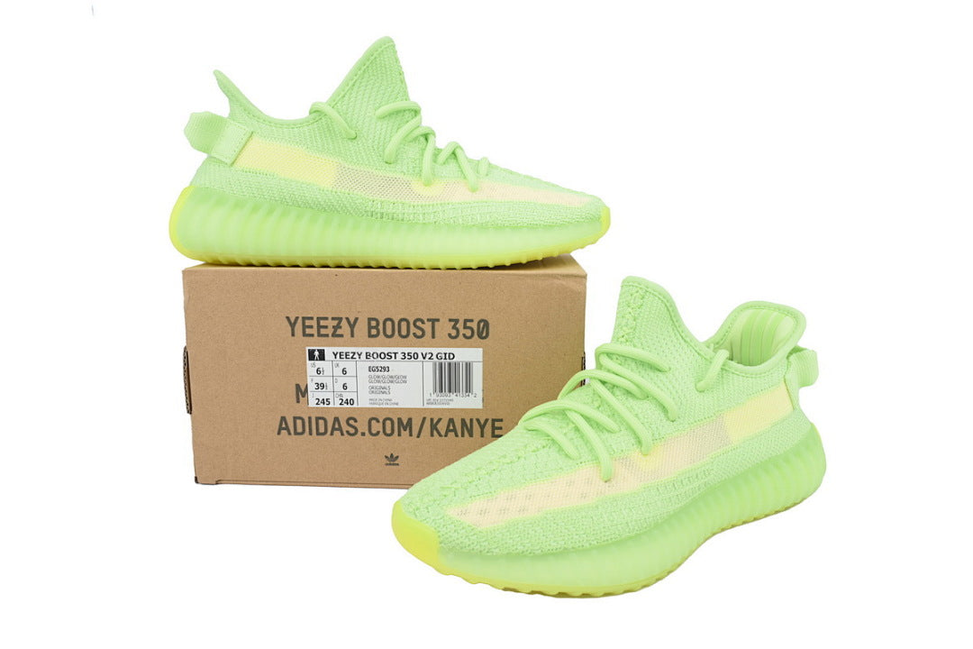 adidas Yeezy Boost 350 V2 Glow In The Dark EG5293 | Women's Men's Neon Green Sneakers