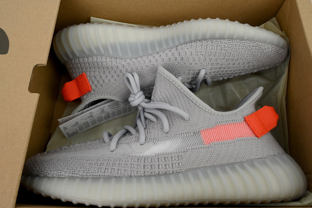 adidas Yeezy Boost 350 V2 Tail Light FX9017 Women Men Grey Orange Sneakers