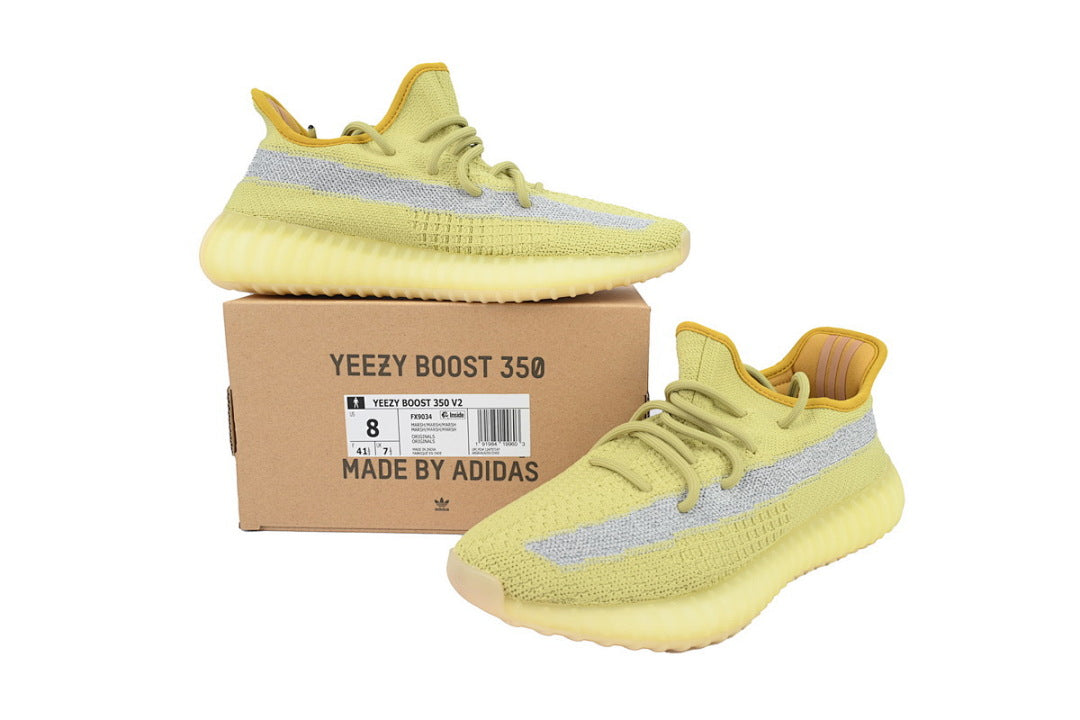 adidas Yeezy Boost 350 V2 Marsh FX9034 – Women's Men's Yellow Streetwear Sneakers